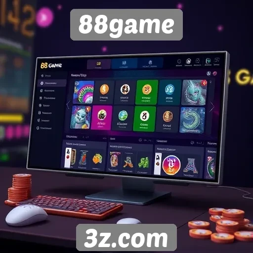 Interface do 88game é intuitiva e acessível